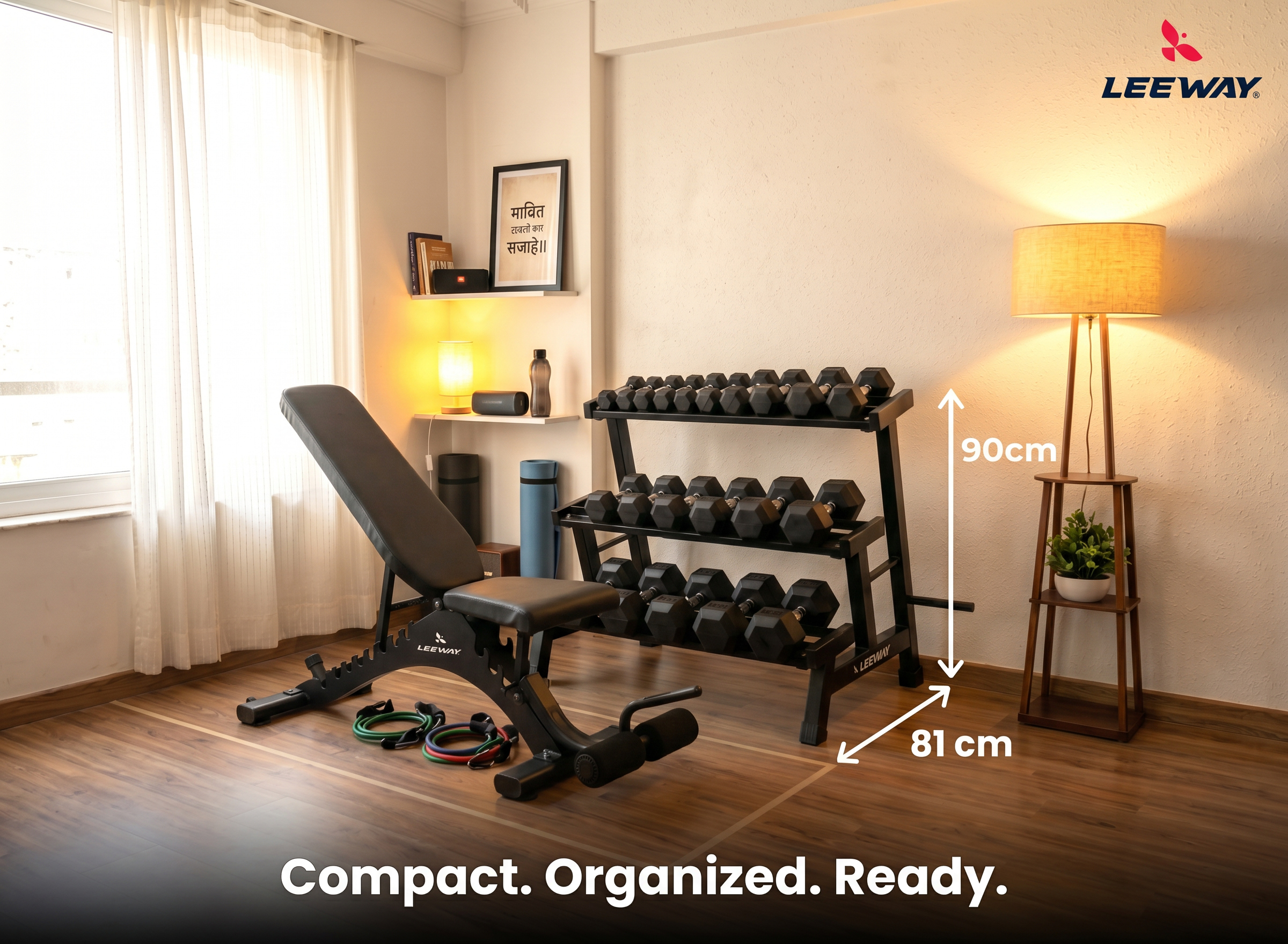 3 Tier Home Gym Dumbbell Rack Dimension