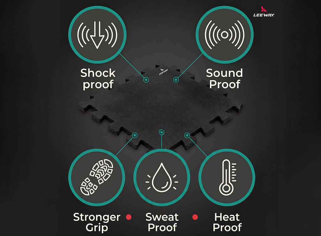 Black Gym Mat for Home