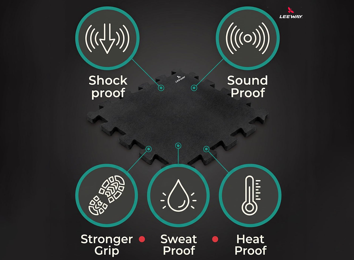 Black Gym Mat for Home