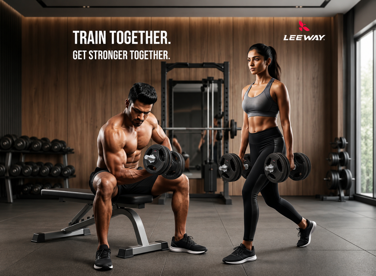 Black Rubber Plate Dumbbell Set