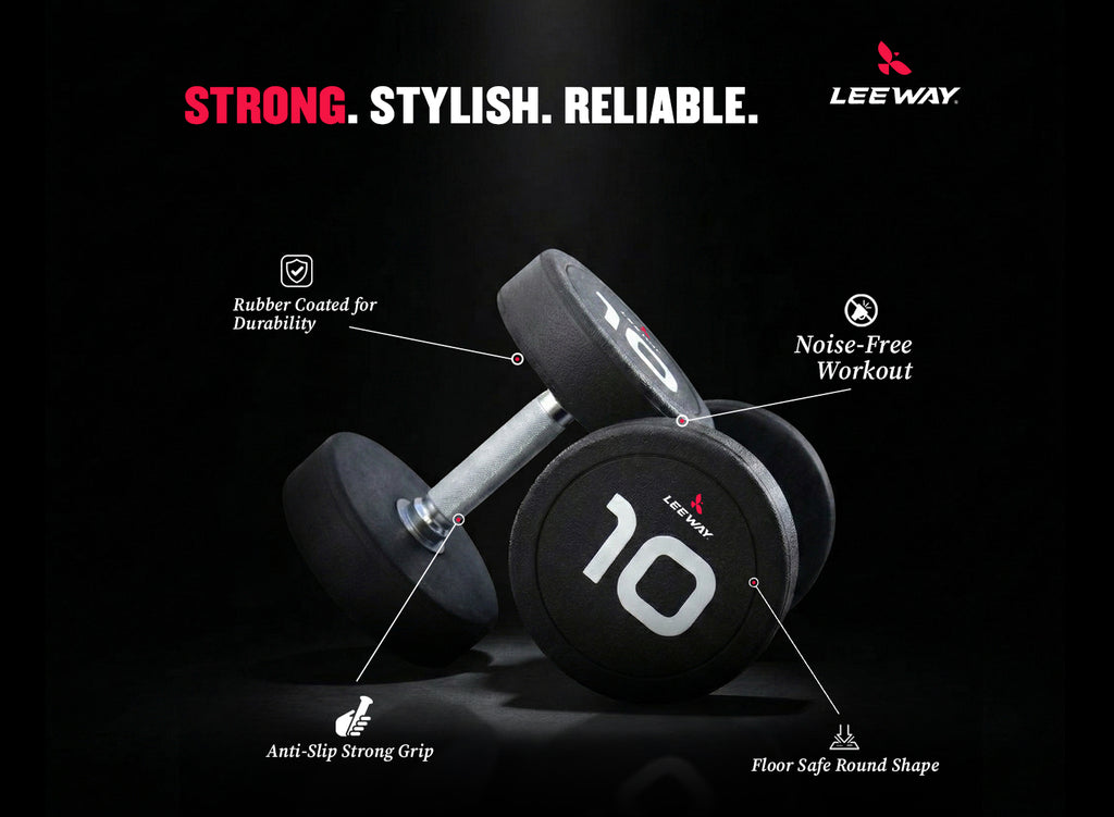 Chrome Knurled Handle Dumbbell Pair