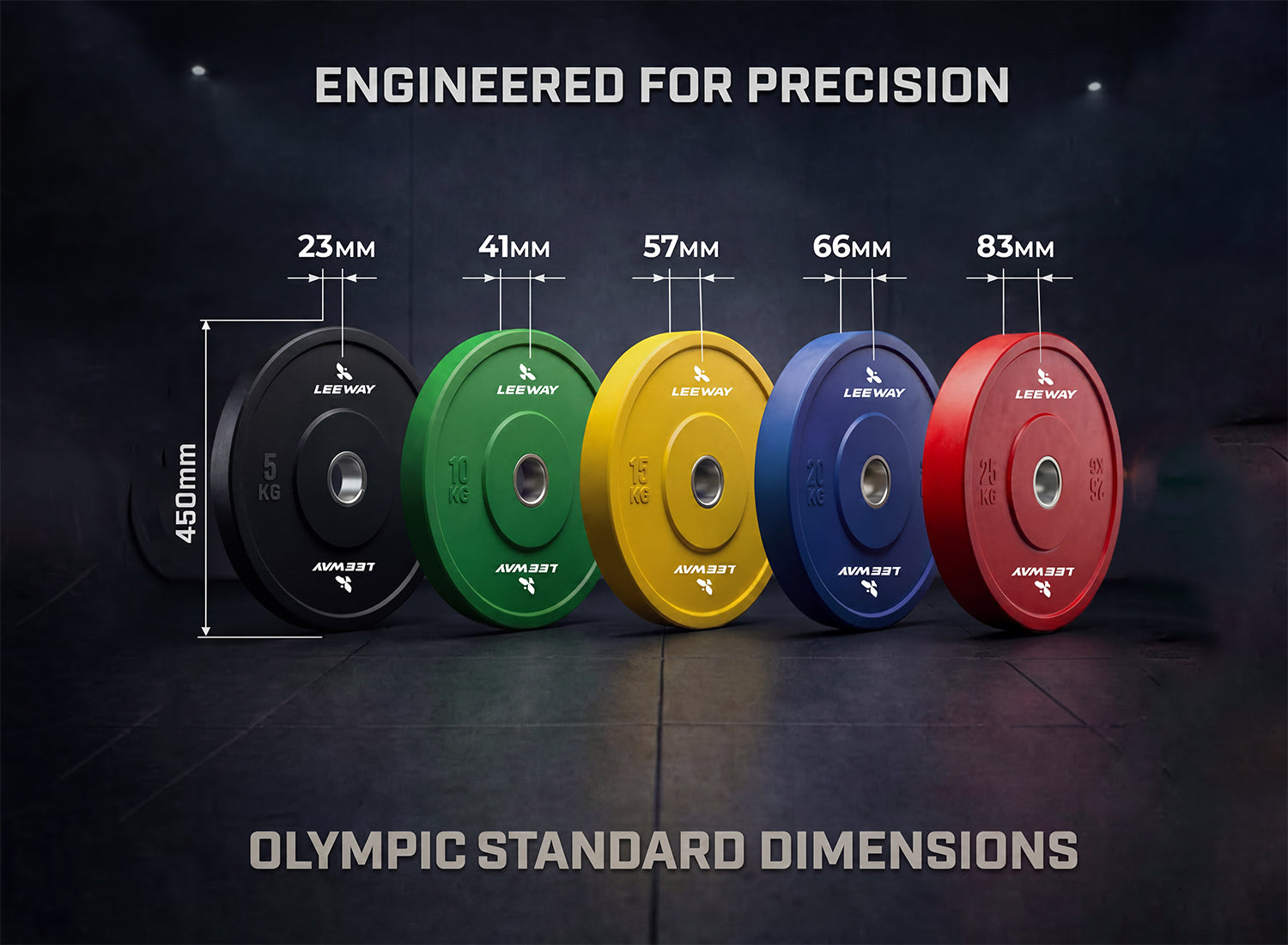 Colour Bumper Weight Plate Gym Weight Range