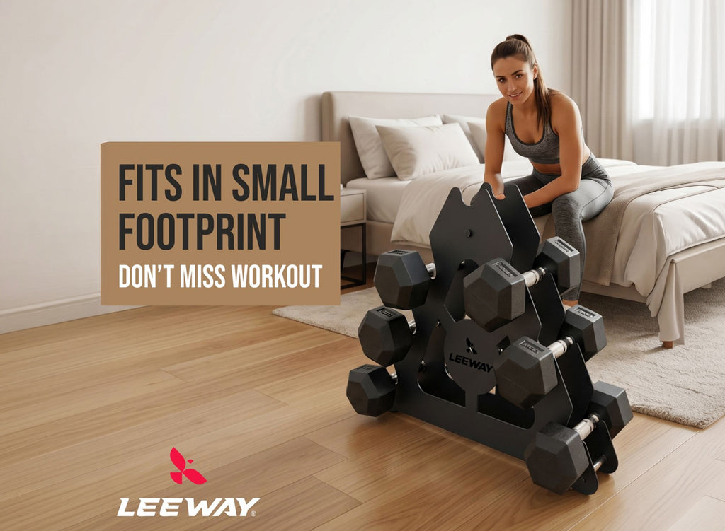 Compact 3 Tier A-Frame Dumbbell Stand