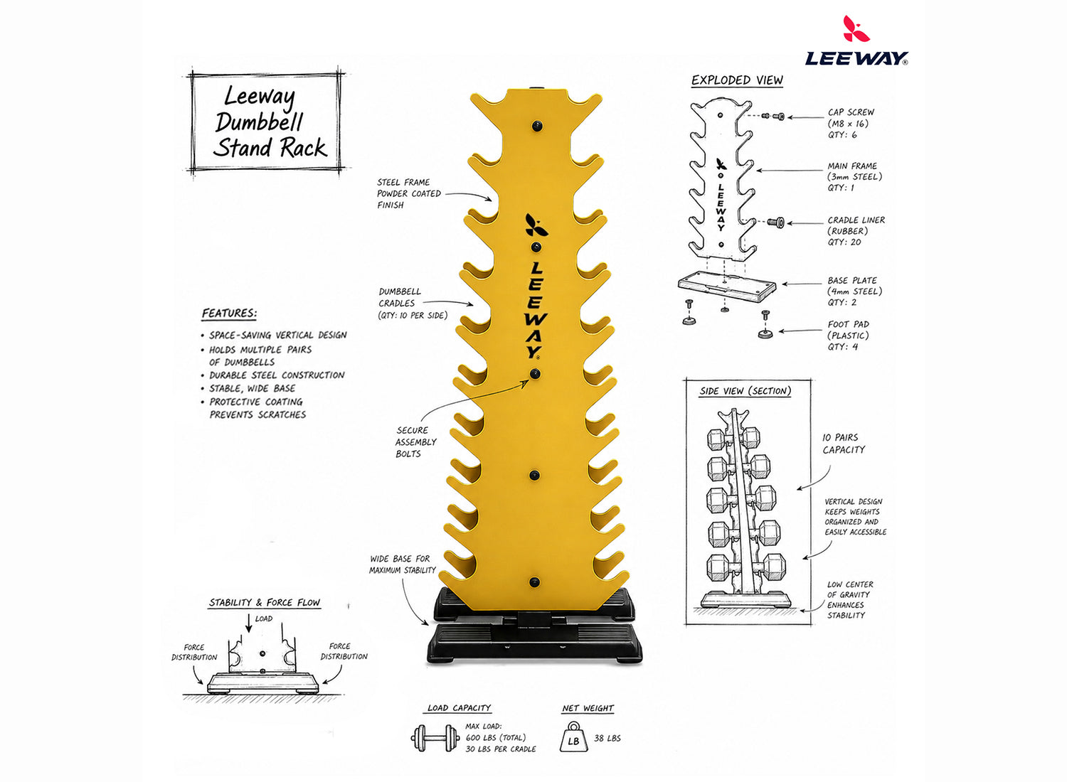 Dumbbell Rack for Gym