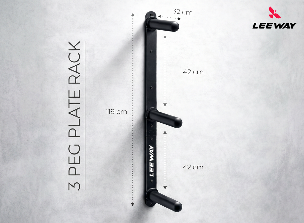 Wall Mounted Weight Plate Holder 3 Peg