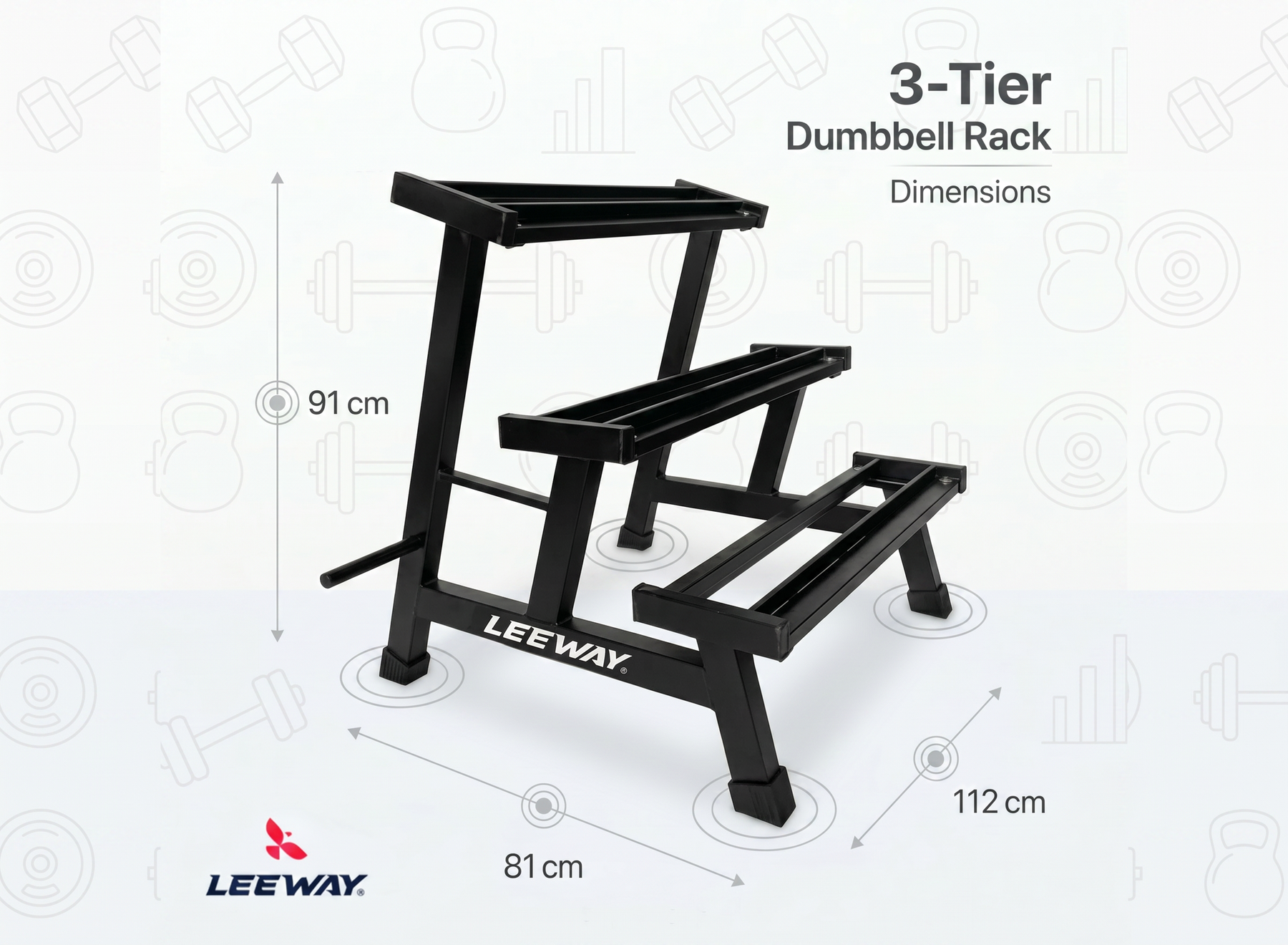 Dumbbell Stand 3 Tier