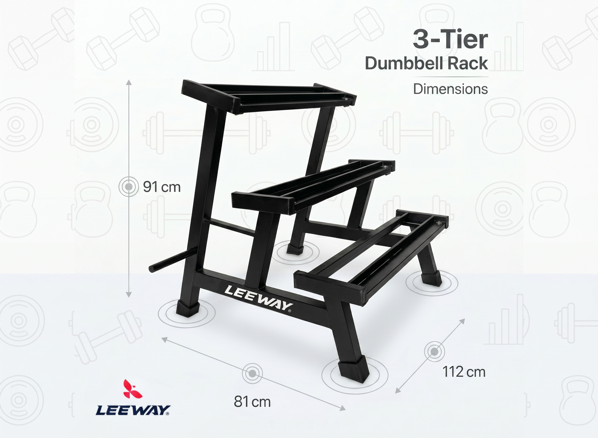 Dumbbell Stand 3 Tier