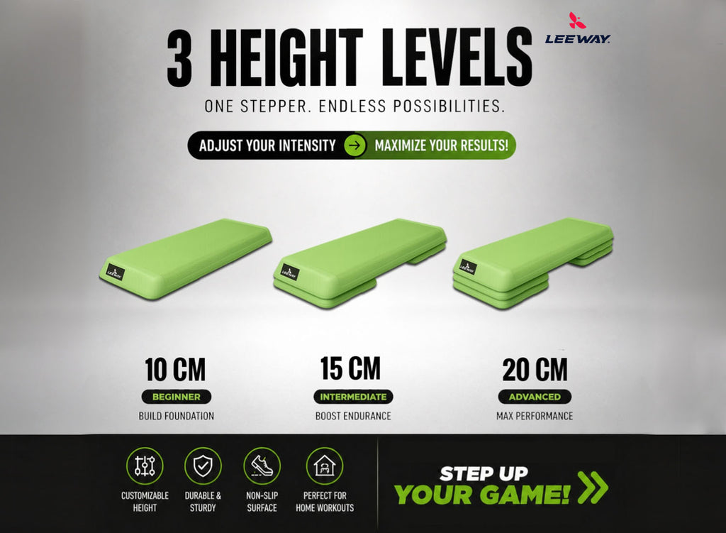 Green Adjustable Step Board height