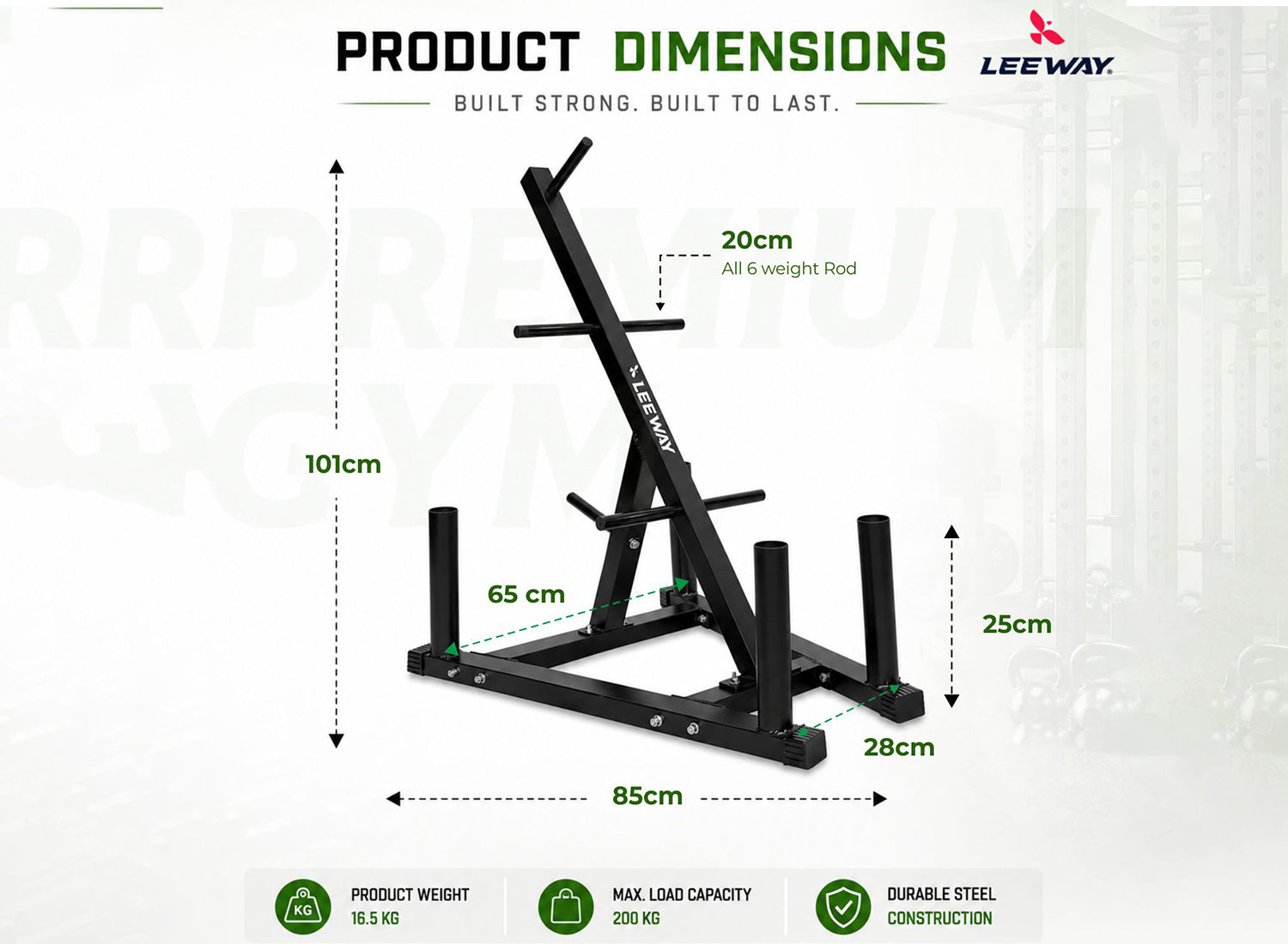 Gym Plate Stand Dimension