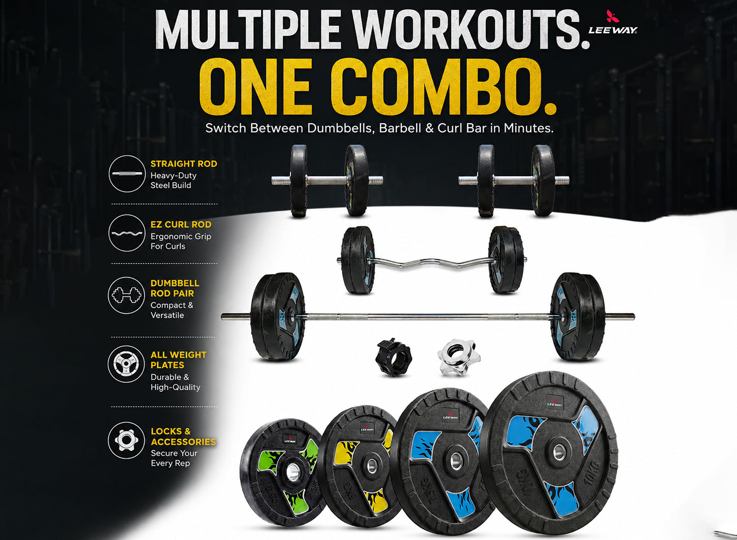 Home Gym Barbell Rod Set