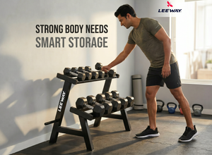 Leeway Fitness 2 Tier Dumbbell Rack