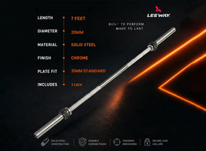 Leeway Fitness 7 feet 28mm Barbell
