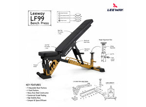 Leeway Fitness Adjustable Bench Press
