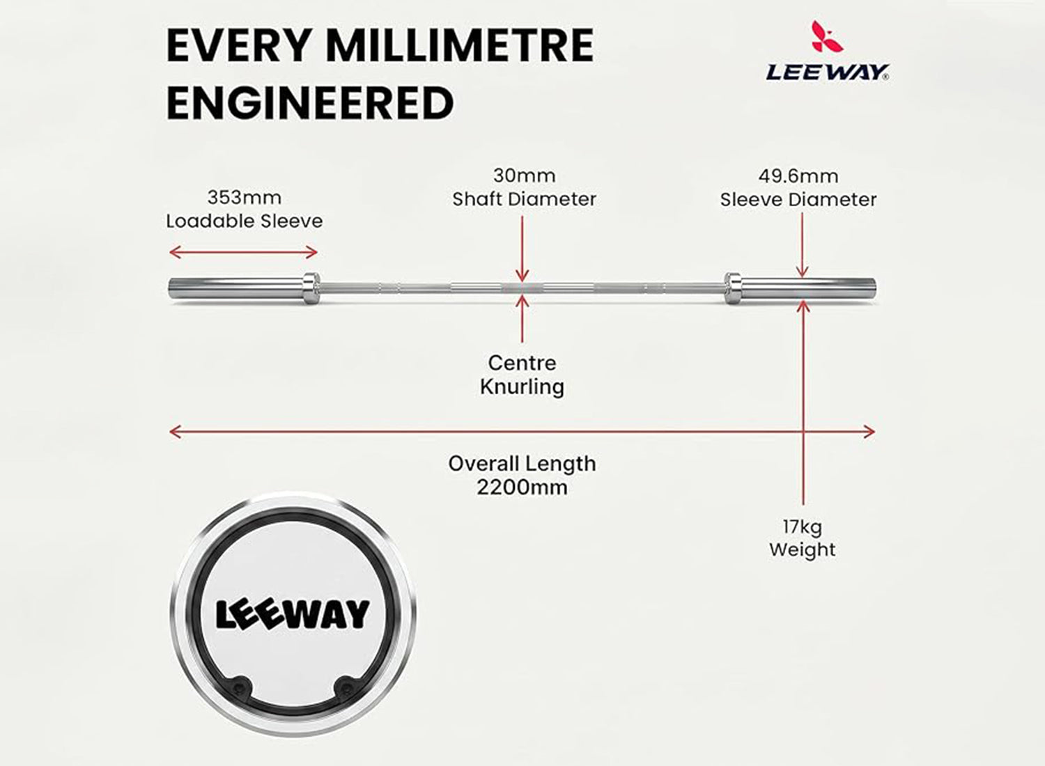 Leeway Fitness Barbell