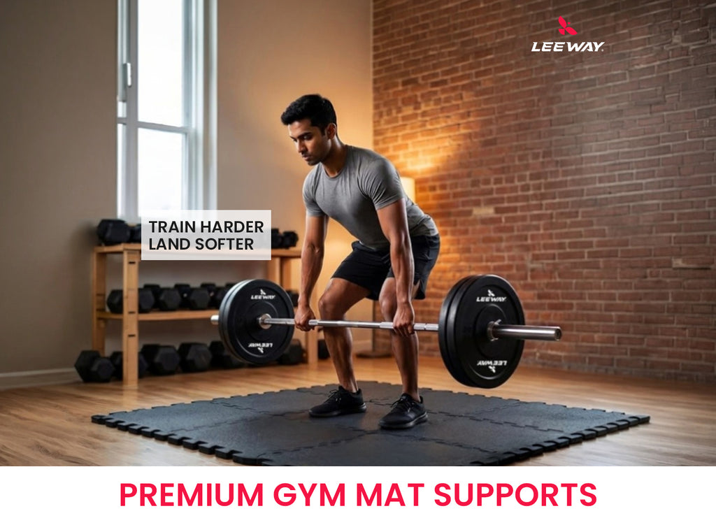 Leeway Fitness Black Rubber Floor Mat