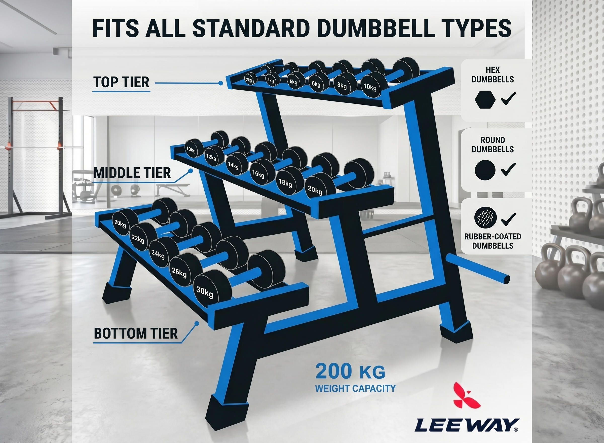 Leeway Fitness Dumbbell Stand