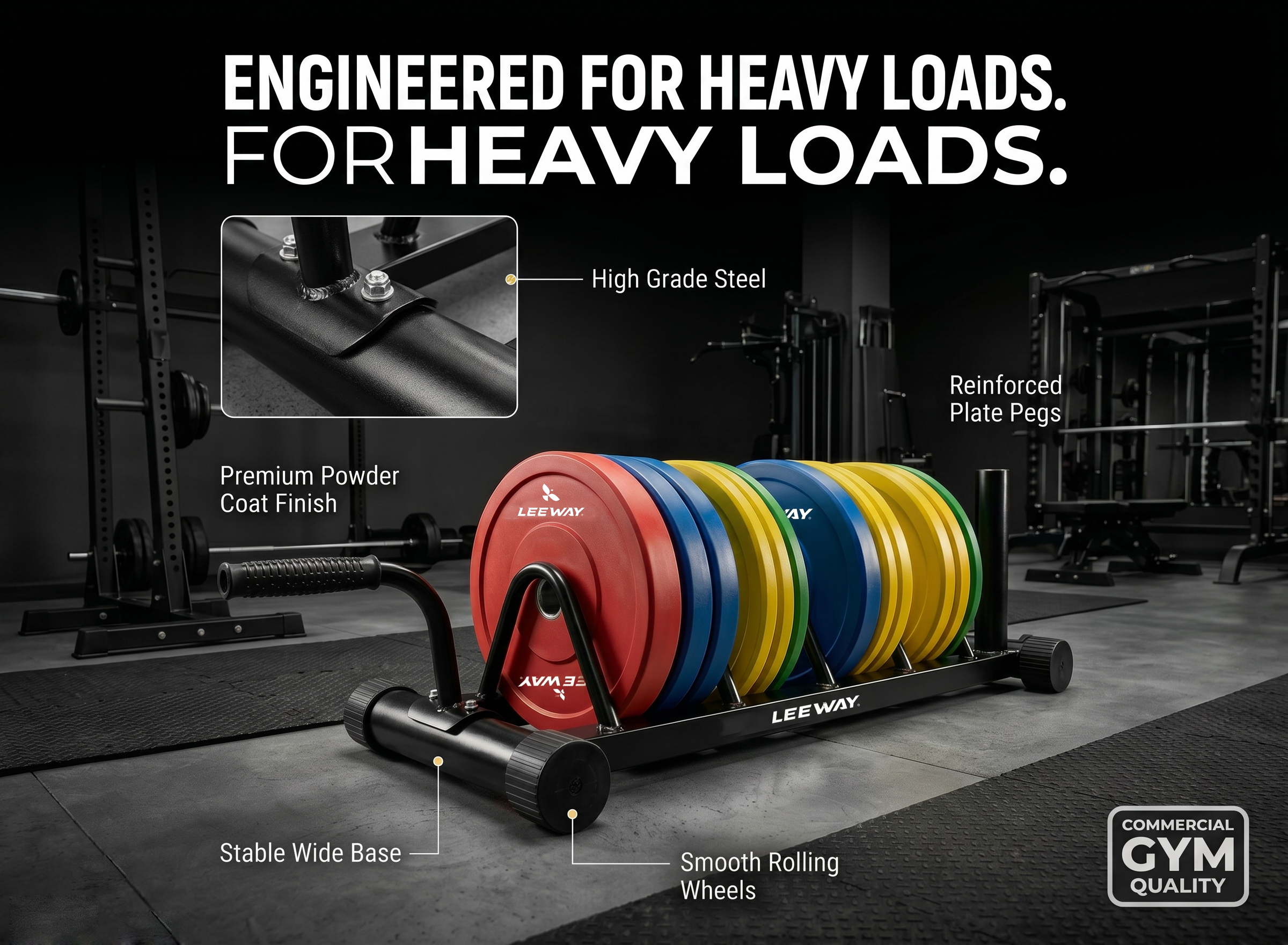 Leeway Fitness Heavy Duty Plate Rack