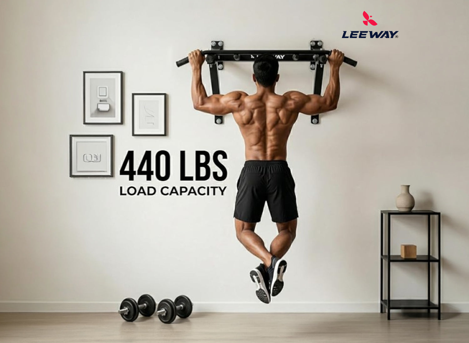 Leeway Fitness Heavy Duty Pull Up Bar