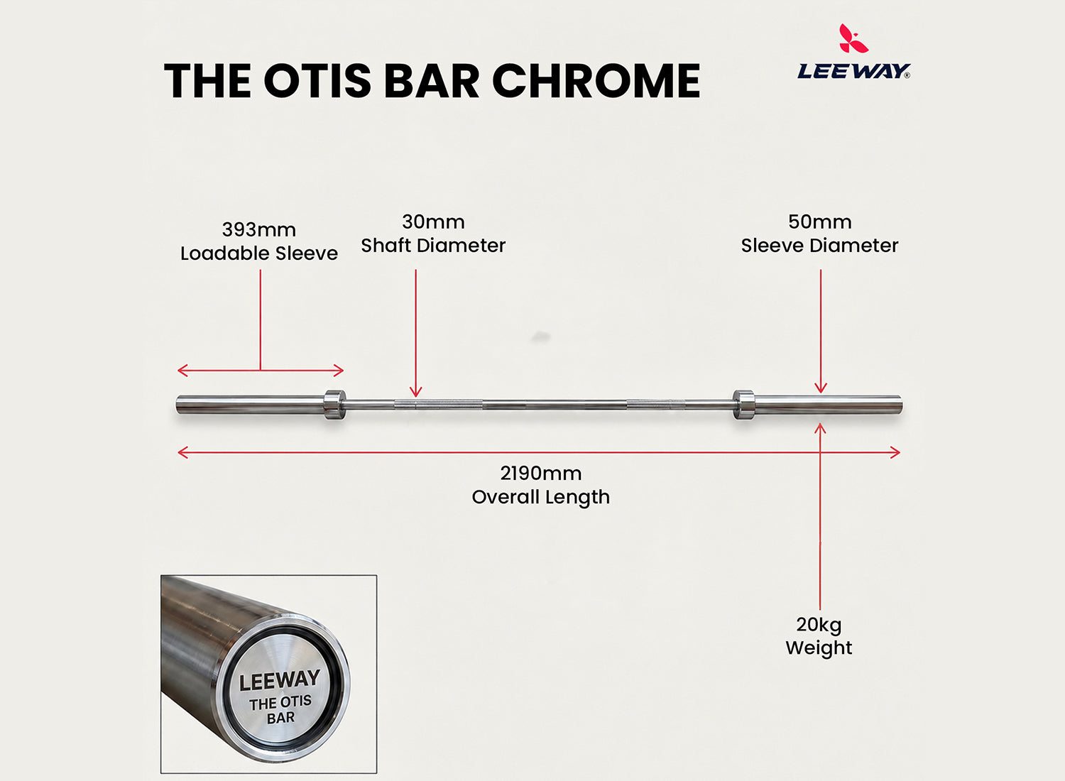 Leeway Fitness Olympic Barbell