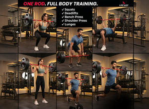 Leeway Fitness Otis Red Black Barbell
