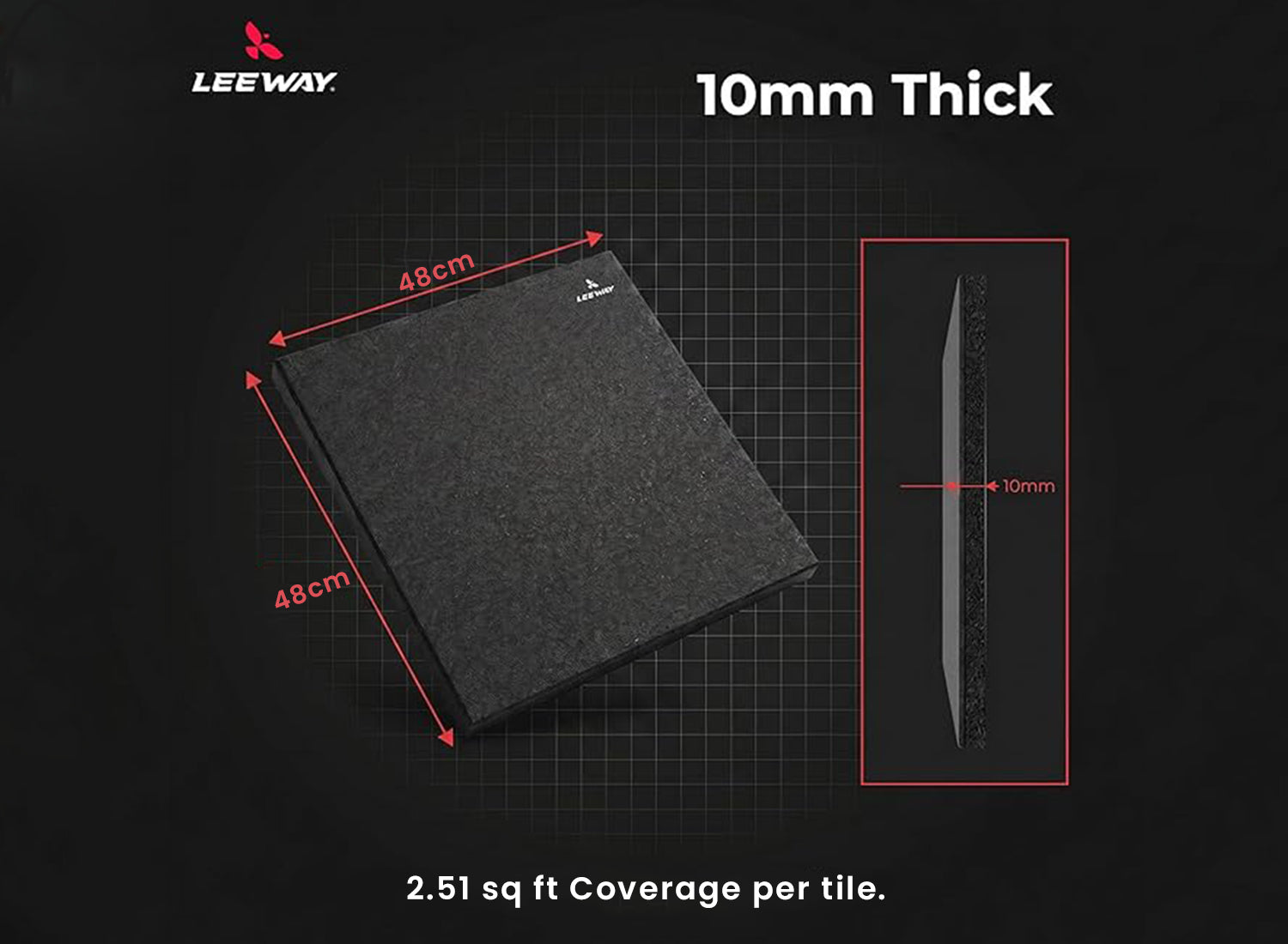 Leeway Fitness Rubber Weightlifting Mat