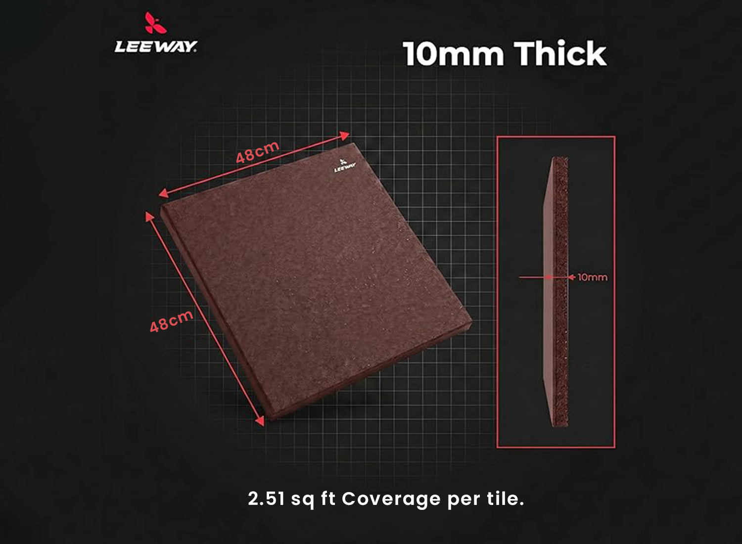 Leeway Fitness Terracotta Gym Floor Mat