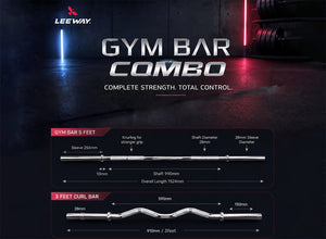 Leeway Fitness Universal Gym Bar Combo