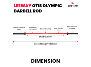 Otis Red Black Barbell
