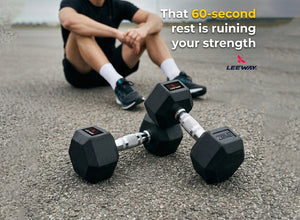 Rubber Coated Hex Dumbbell Pair