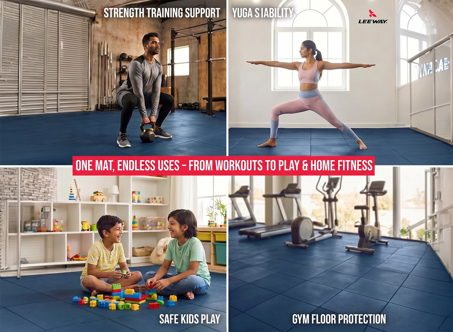 Rubber Floor Tiles for Gym