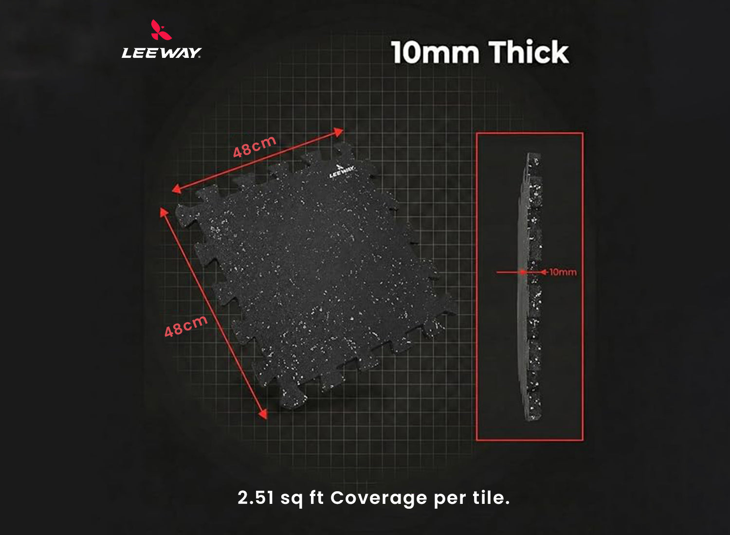 Rubber Gym Tile Flooring
