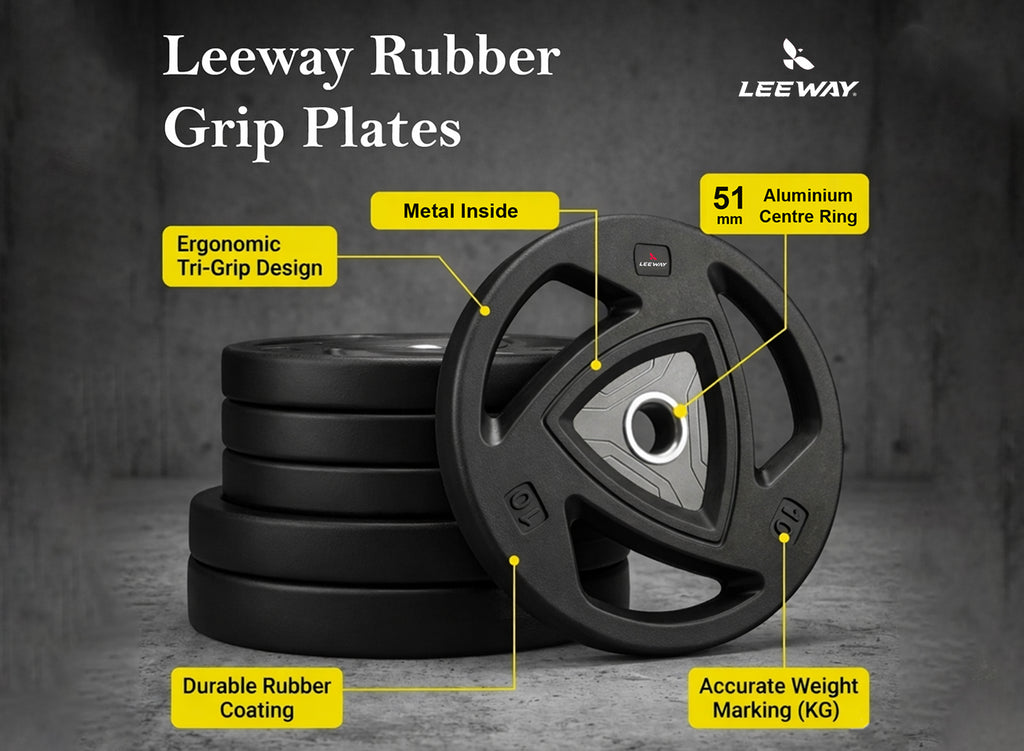 Tri Grip Rubber Olympic Plate Leeway