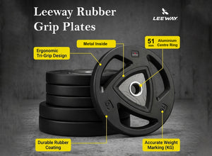 Tri Grip Rubber Olympic Plate Leeway