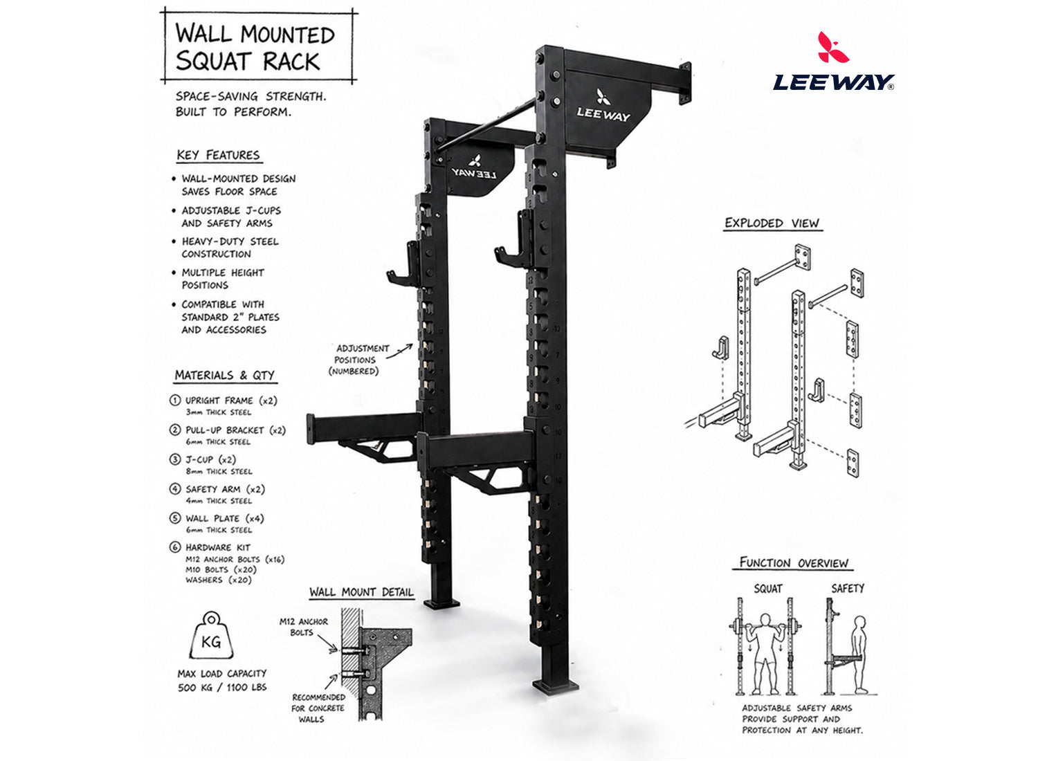 Wall Mounted Power Rack