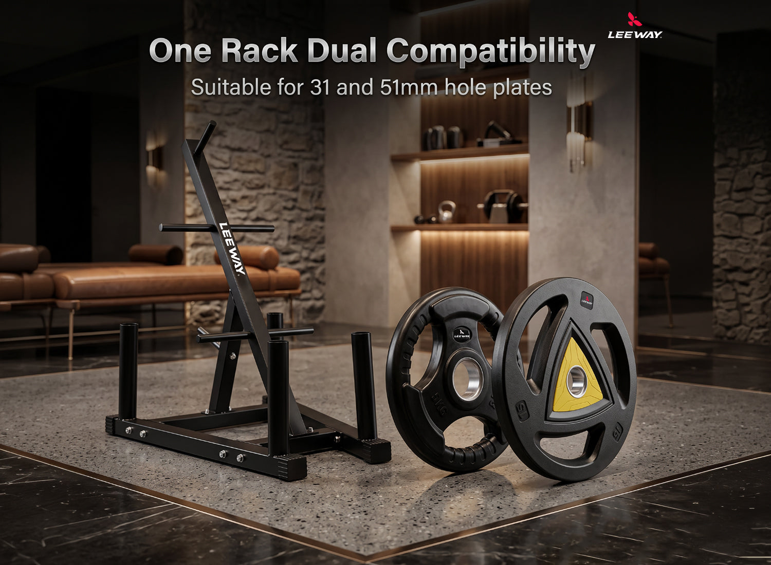 Weight Plate Rack for Home Gym