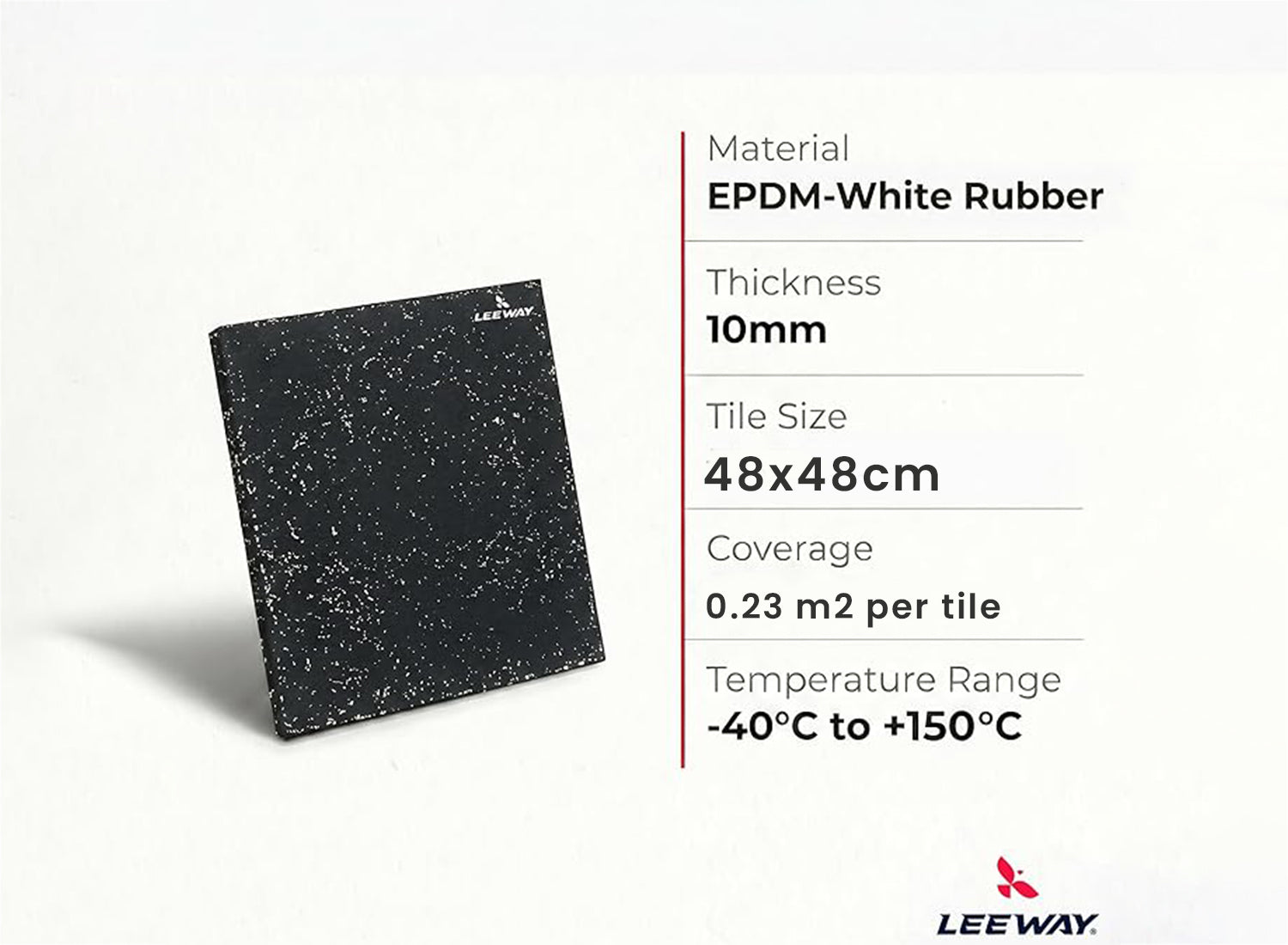 White Fleck EPDM Gym Tiles

