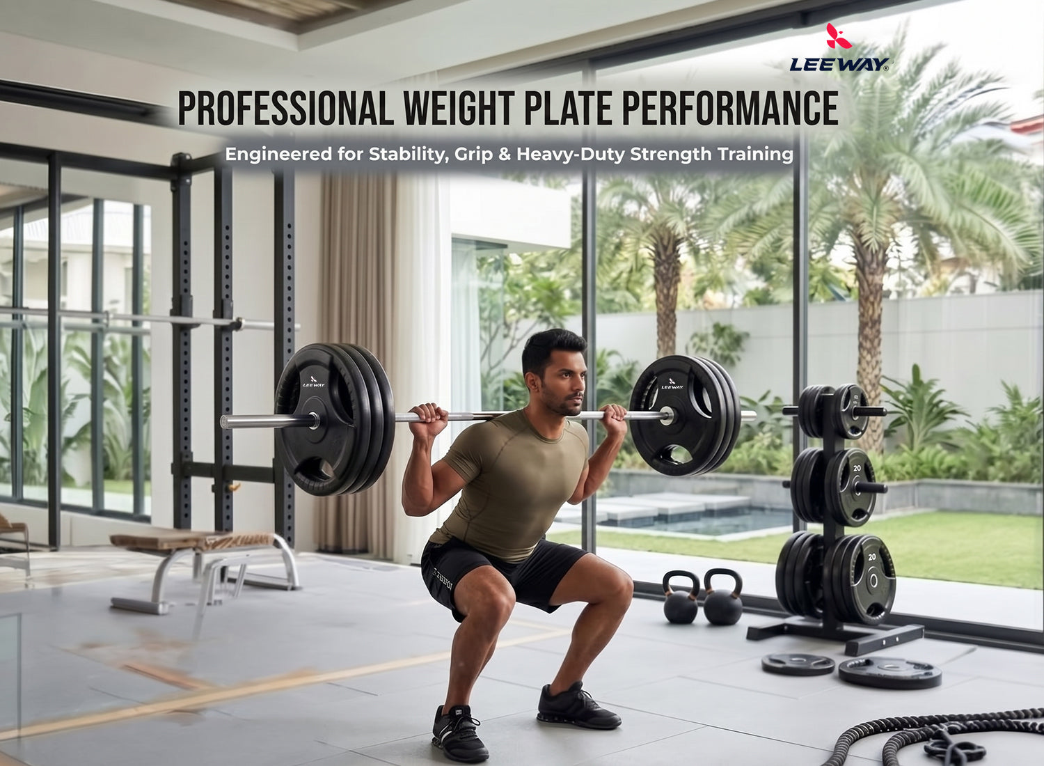 Black Finger Cut Weight Plate (Metal Integrated) - 31mm