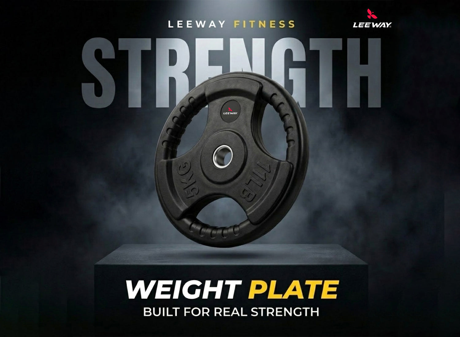 Finger Cut Weight Plate Black (Metal Integrated) - 51mm