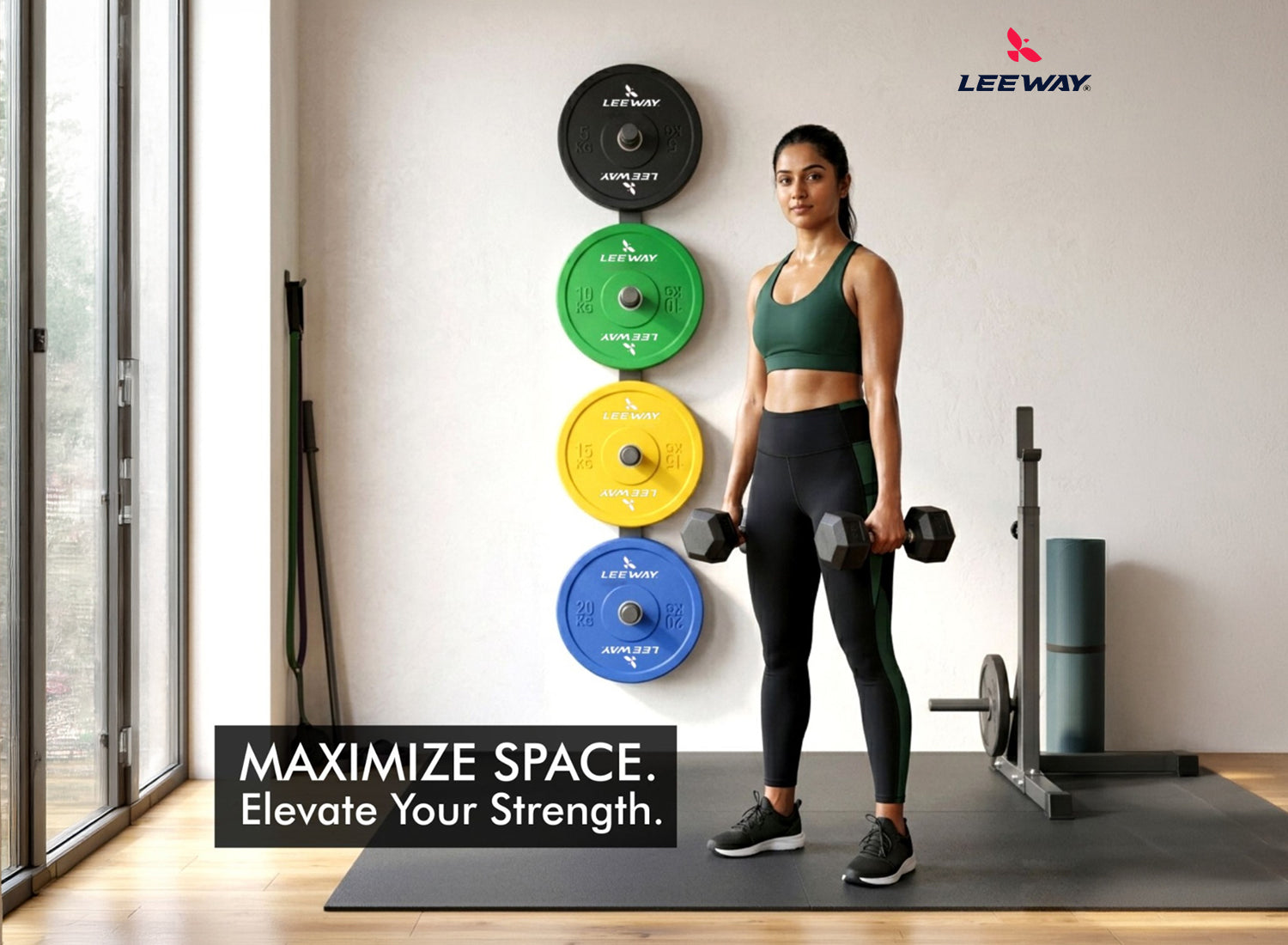 Wall Mounted Weight Plate Holder