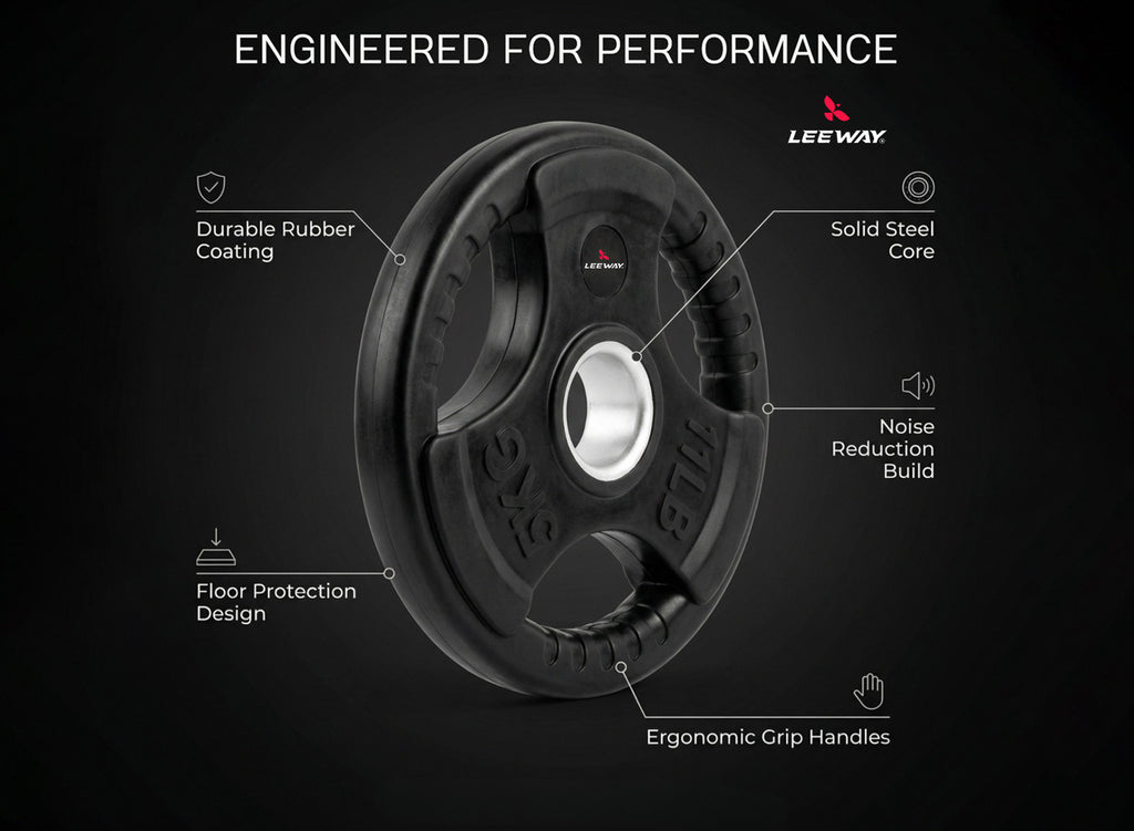 Finger Cut Weight Plate Black (Metal Integrated) - 51mm