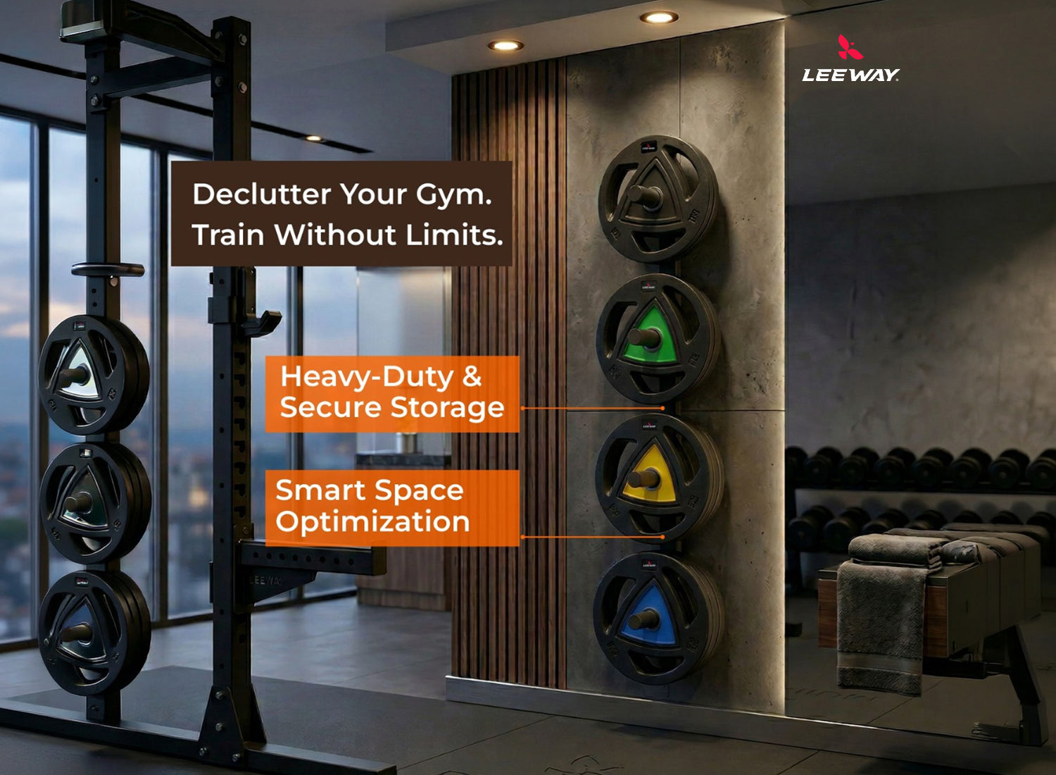 Wall Mounted Weight Plate Holder