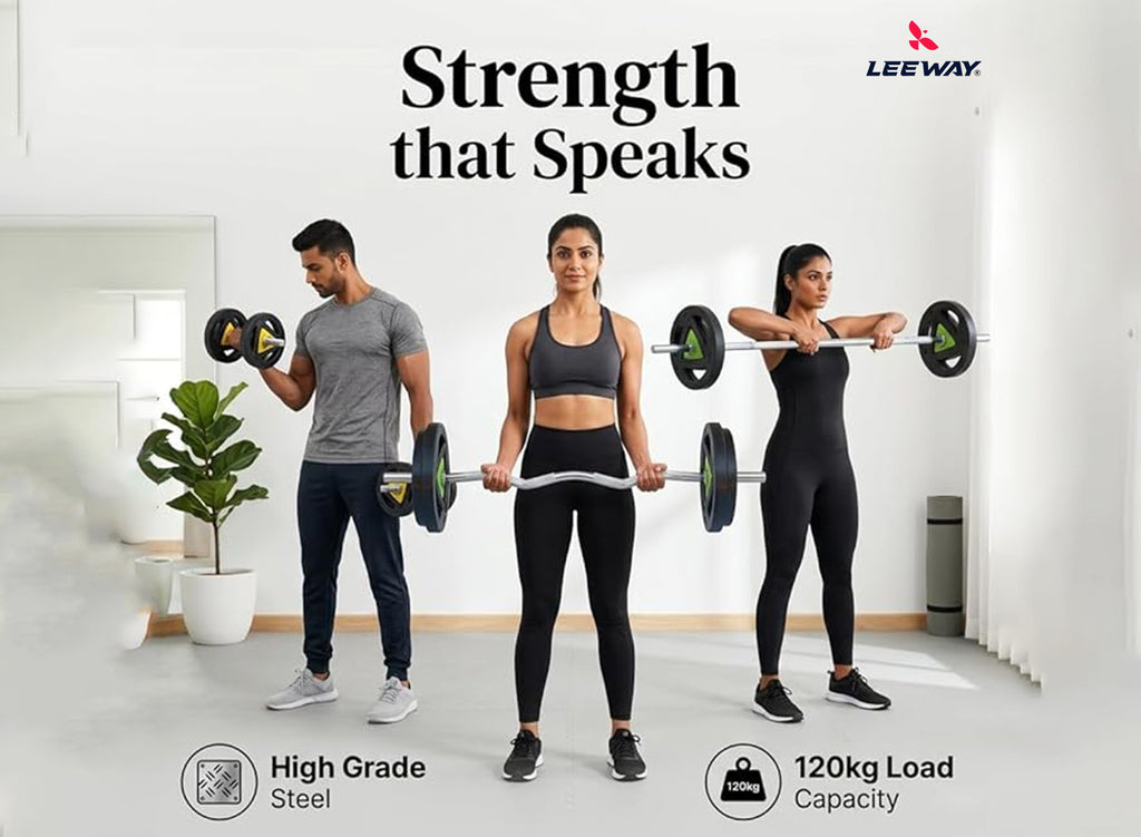 Viva Rubber Weight Home Gym Combo (Metal Integrated)