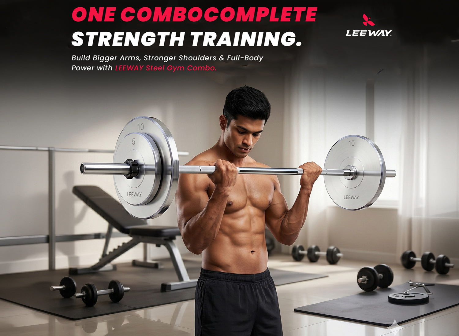 Steel Weight Home Gym Combo