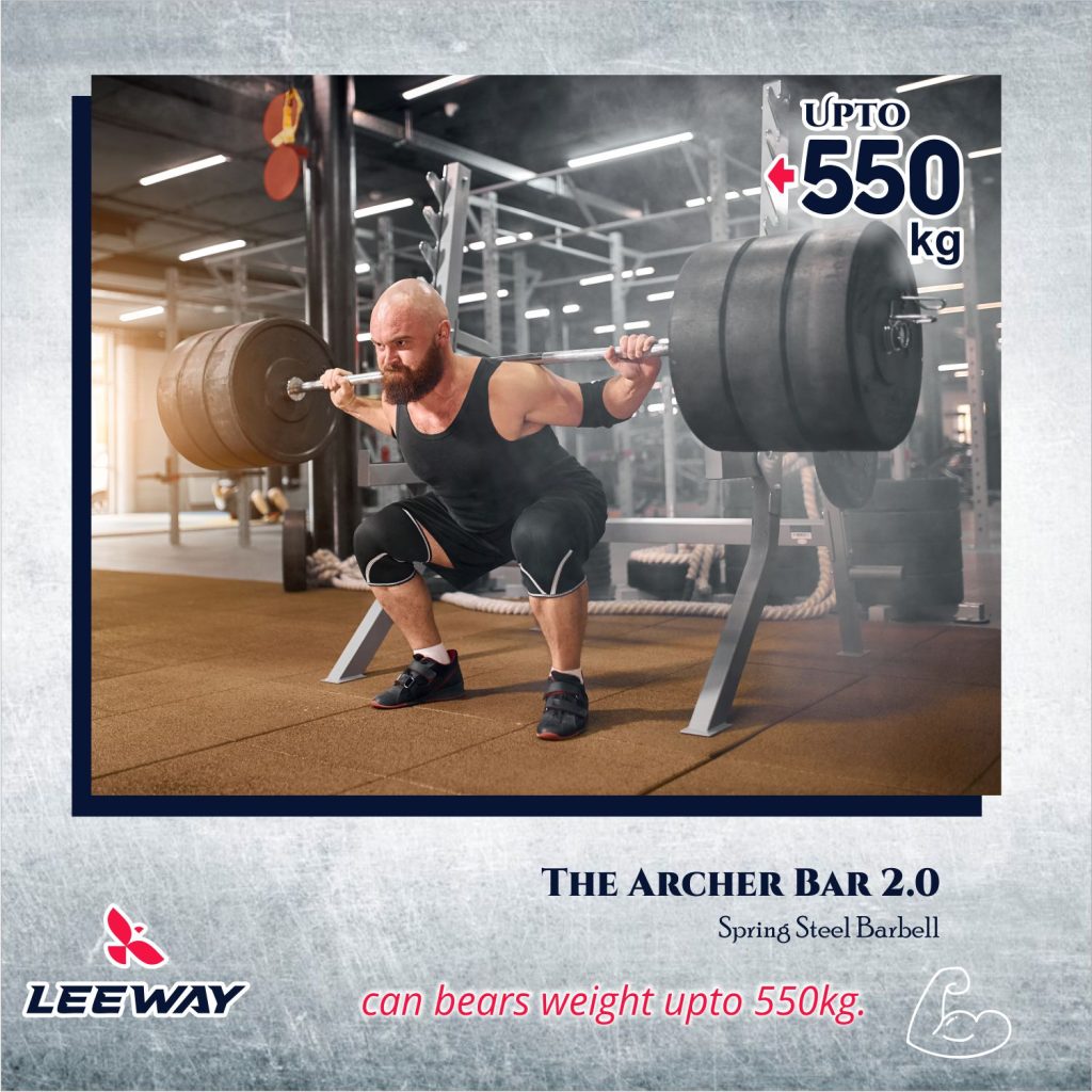 The Archer Barbell Weight Load Capacity - 550 Kg - Leeway Fitness