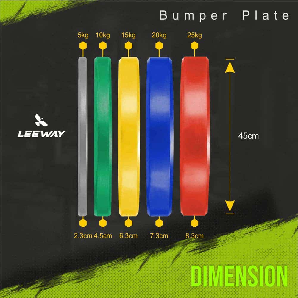 rubber plates bumper weight plate leeway fitness