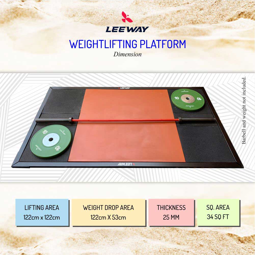 Detailed Dimension - Weight Lifting Platform - Leeway Fitness