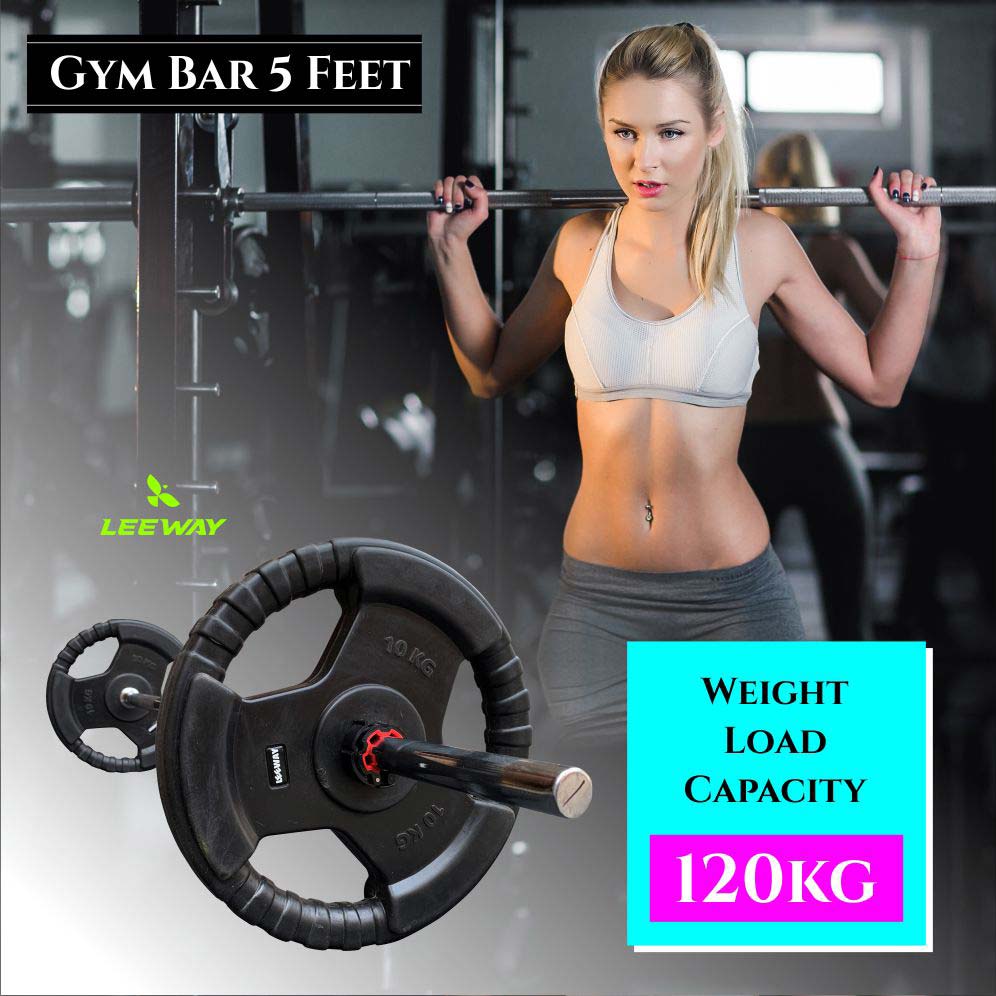 Weight load capacity - Gym Bar 5 feet - Leeway Fitness