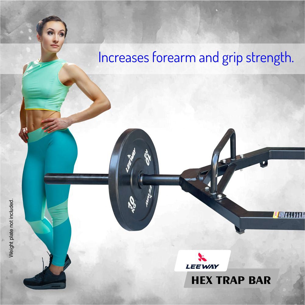 Increase forearm and strength - Hex Trap Bar - Leeway Fitness Gym Equipments