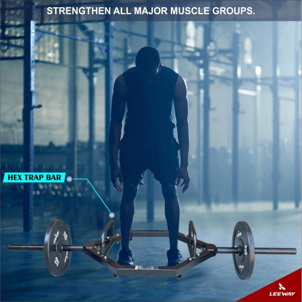 Strengthen all major muscle group - Hex Trap Bar - Leeway Fitness Gym Equipments