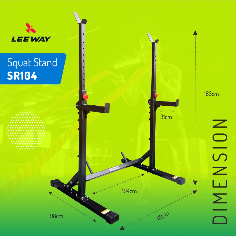 Power rack & adjustable bench for home gym Weight Load capacity 180kg - Leeway Fitness